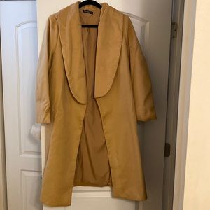 Tan midi overcoat